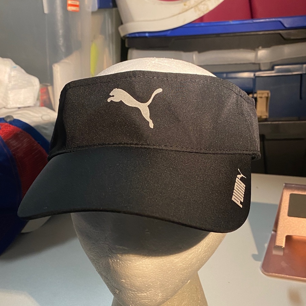 Puma Black Sports Visor Men’s Adjustable Hat Cap